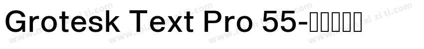 Grotesk Text Pro 55字体转换